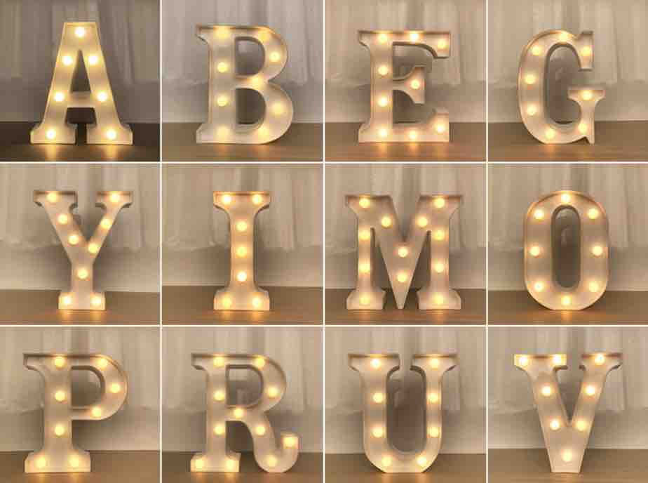 英文字母造型燈